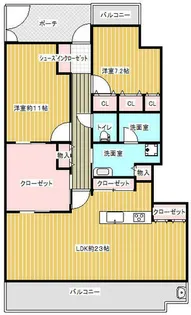 堺東ヴューモ A棟【212号室】の間取り