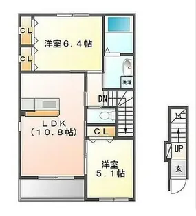 兵庫県三木市平田【アパート】の間取り