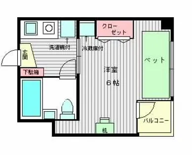 コスモカラホリLOFT【401号室】の間取り