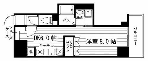スカイヒルズ栄町4【1008号室】の間取り