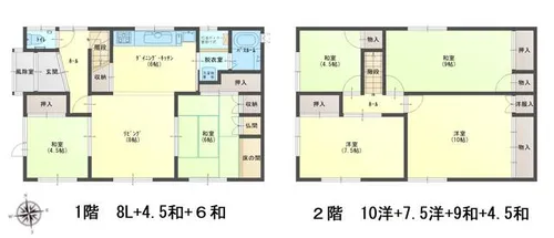 北海道岩見沢市栗沢町北本町【一戸建】の間取り