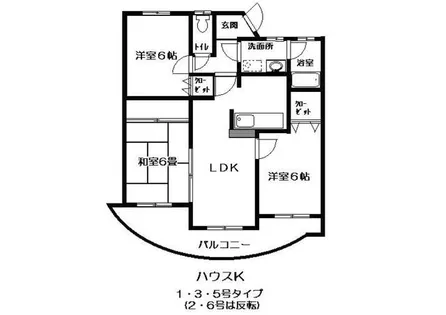 ハウスK【203号室】の間取り