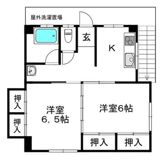 ハイツ樽井【202号室】の間取り