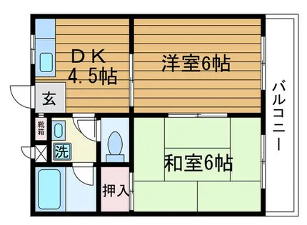 MJハイツ東別府【1階】の間取り