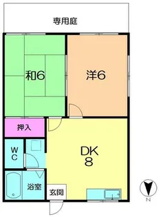 ハイツゲラン【1階】の間取り