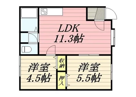 グランドハイツ手稲【0101号室】の間取り