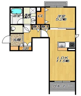 LIEUVENIR錦【201号室】の間取り