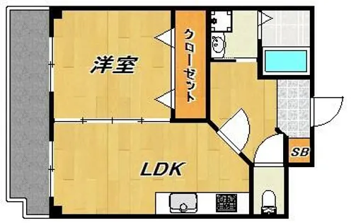 福岡県福岡市早良区西新3丁目【マンション】の間取り