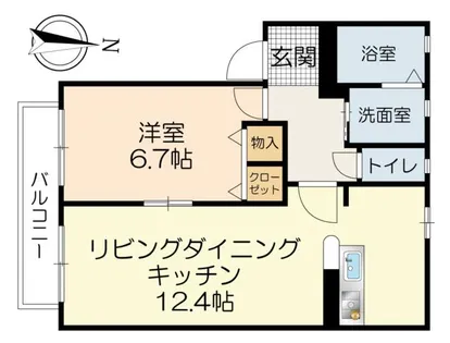 ルミエール山口【1階】の間取り