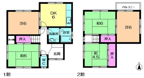 奈良県奈良市秋篠町【一戸建】の間取り