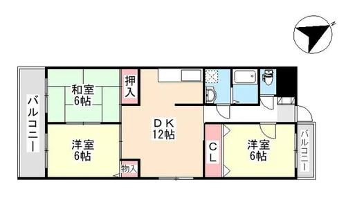 ルネッサンス栄町【801号室】の間取り