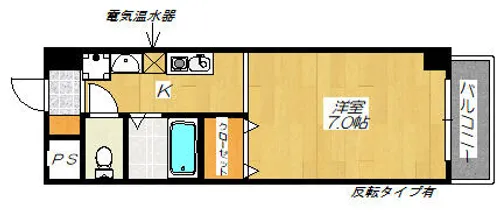 エステート南津の辺【3階】の間取り
