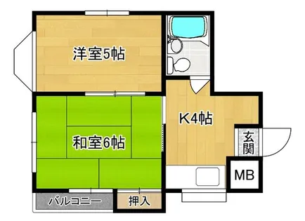 大阪府寝屋川市木屋町【マンション】の間取り