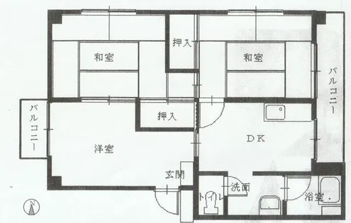 日比野コーポ【301号室】の間取り