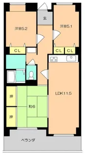 ホワイトキャッスル今池【402号室】の間取り