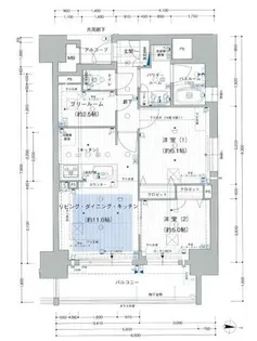 プレサンスロジェ丸の内【0702号室】の間取り