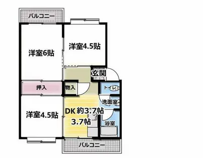 大阪府貝塚市澤【マンション】の間取り