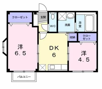 フィオーレ長行西【2階】の間取り