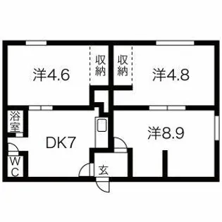 誠ハイツA【1階】の間取り
