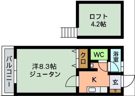 福岡県福岡市城南区梅林1丁目【アパート】の間取り