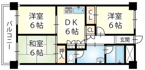 和歌山県田辺市宝来町【マンション】の間取り