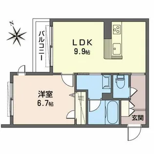 大阪府大阪市東淀川区淡路1丁目【マンション】の間取り