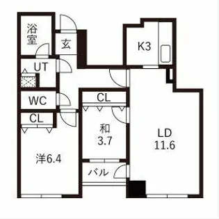 福岡県福岡市早良区百道浜1丁目【マンション】の間取り
