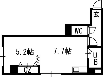 パークヒルズ中央K【1階】の間取り