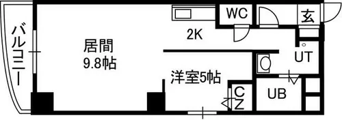 プルミエール札幌【2階】の間取り