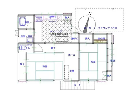 和歌山県和歌山市北中島1丁目【一戸建】の間取り