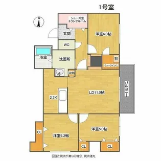 Partire Cent (パルティーレセント)【3階】の間取り