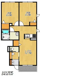 モンターニュトヤマ【1階】の間取り