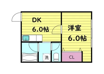 サン中浜【3階】の間取り