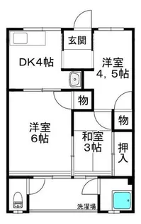 ヴェルハイツ北棟【17号室】の間取り