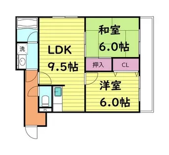 ベルビュー1番館【4階】の間取り