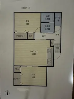 ピアチェーレ【201号室】の間取り