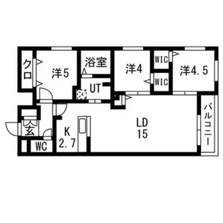 アルファスクエア円山北2条【4階】の間取り