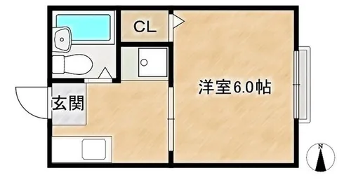 プチメゾン薬師【101号室】の間取り