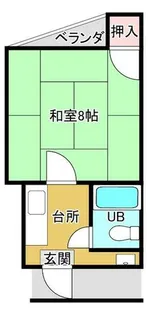 コーポ一乗寺【202号室】の間取り