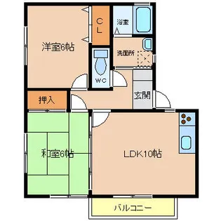 メイプルハイツ鷹尾【102号室】の間取り