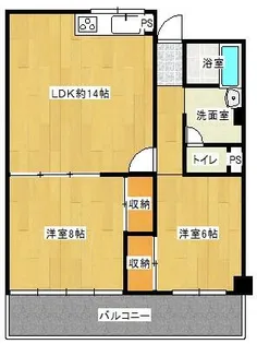 学園前ガーデンハイツ【5階】の間取り