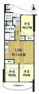コンドミニアム千里中央【9階】の間取り