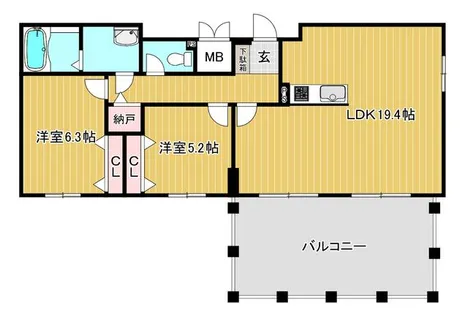 モレラス桑園【5階】の間取り