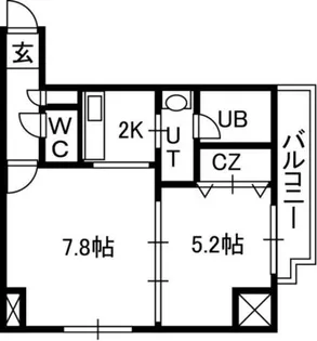 ISグランデ札幌【5階】の間取り