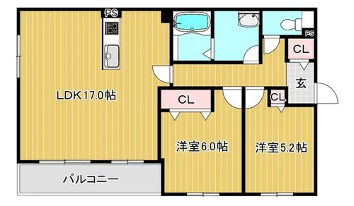 モレラス桑園【5階】の間取り
