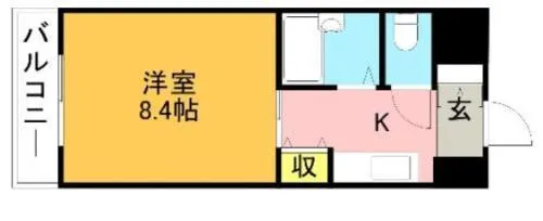 TK大濠ドミトリー【0301号室】の間取り