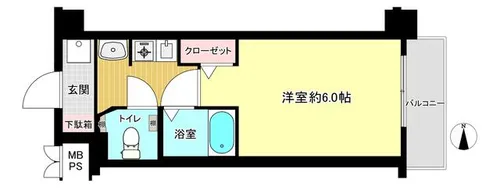 エステムコート神戸・三宮山手センティール【11階】の間取り