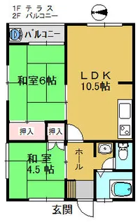 福岡県久留米市高良内町【アパート】の間取り