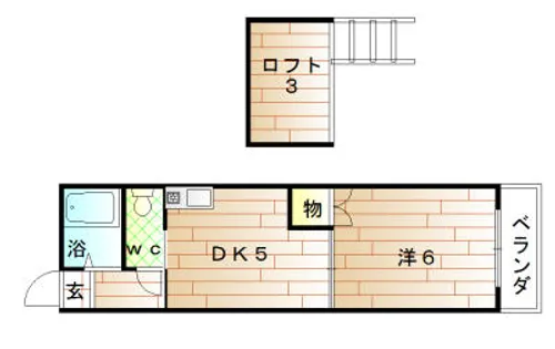 ピンズ貴船台【202号室】の間取り