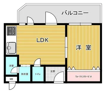 花隈ダイヤハイツ【1115号室】の間取り